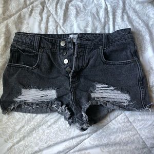 RVCA Black Denim Shorts